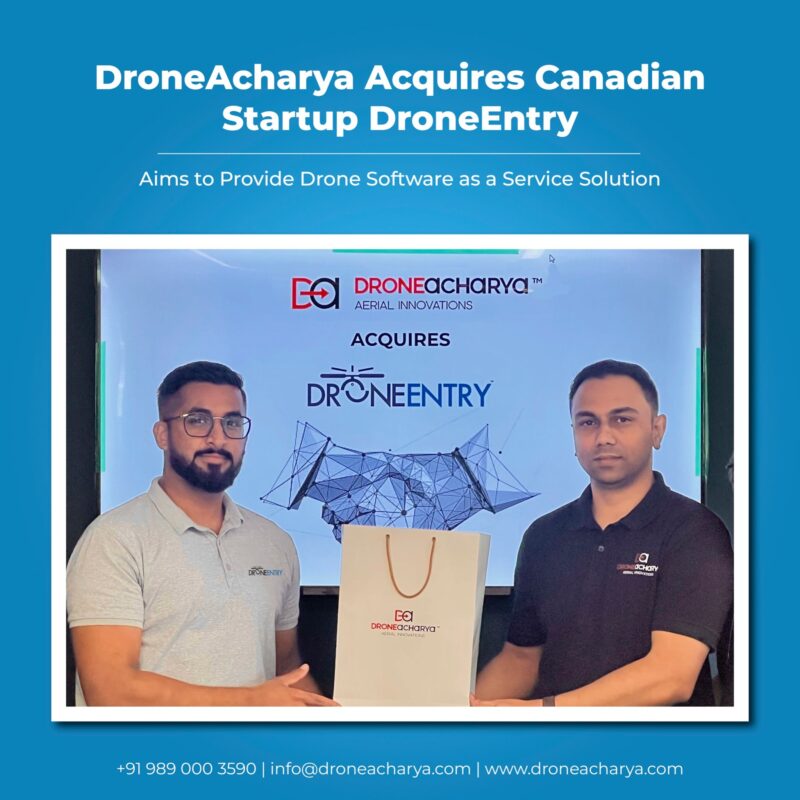 DroneAcharya acquiert DroneEntry, vise à aider à normaliser le flux de travail des drones
